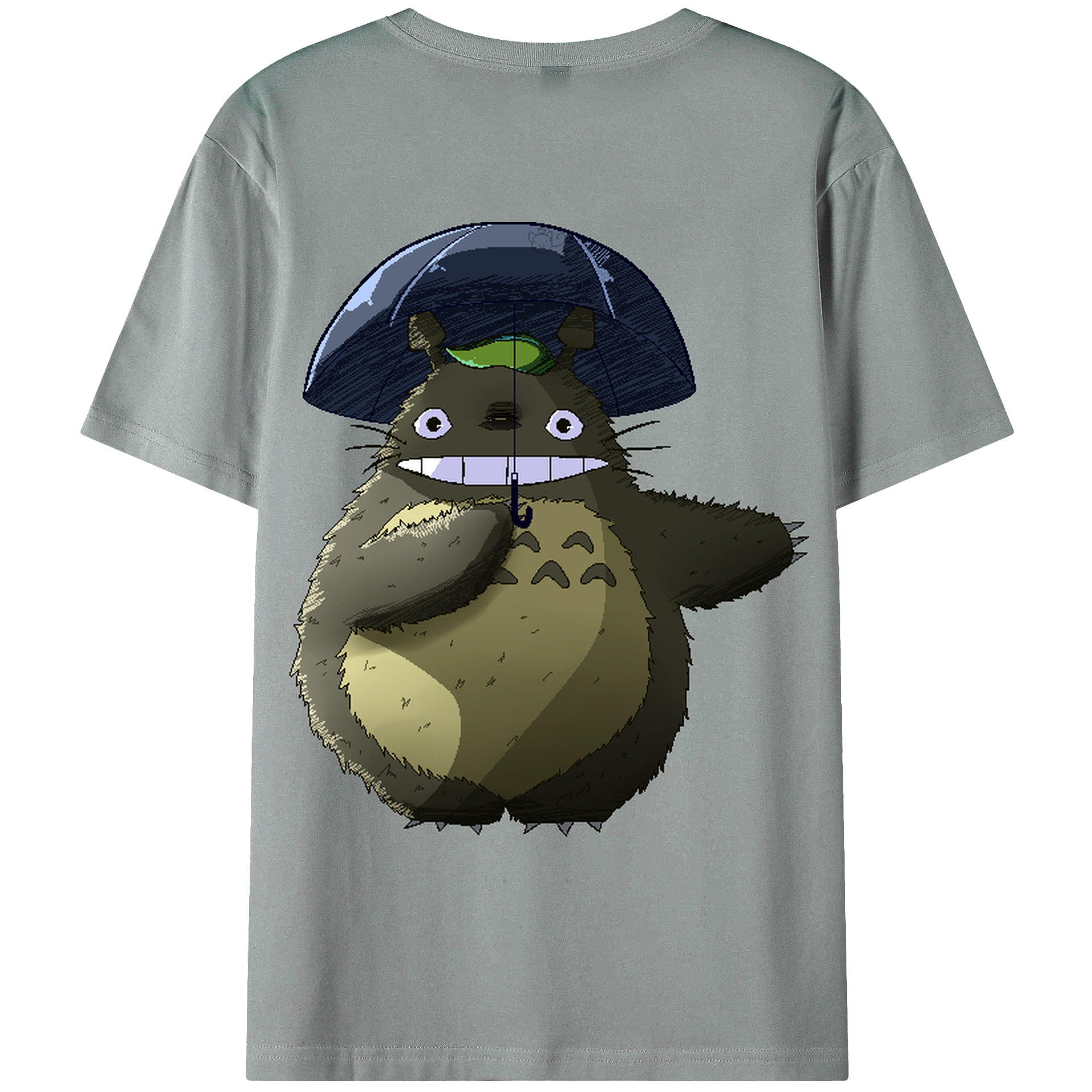 （画像用） となりのトトロ 草壁メイ 草壁サツキ My Neighbor Totoro Satsuki Kusakabe Mei Kusakabe 綿100％ メンズ半袖Tシャツ（バックプリント） 通気性